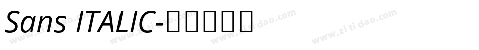 Sans ITALIC字体转换